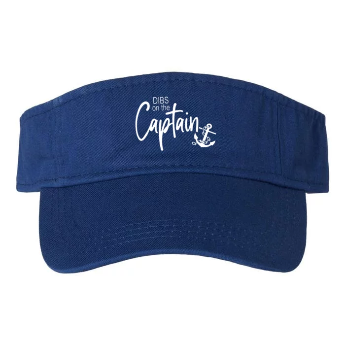 Funny Captain Wife Dibs On The Captain Valucap Bio-Washed Visor