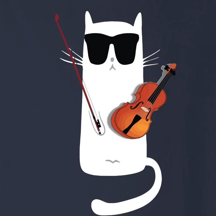 Funny Cat Wearing Sunglasses Playing Violin Toddler Long Sleeve Shirt