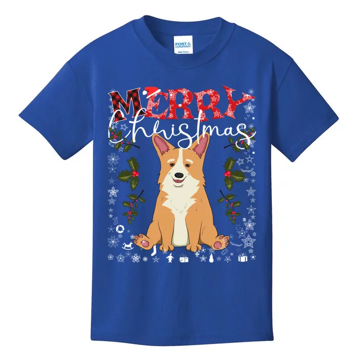 Funny Corgi Xmas Kawaii Dog Lover Family Merry Christmas Cool Gift Kids T-Shirt