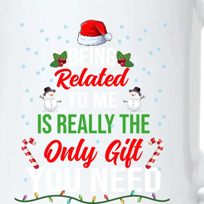 Funny Christmas Xmas Family Pajamas Being Related To Me Funny Gift Black Color Changing Mug