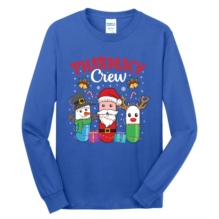 Funny Christmas Xmas Crew Pharmacy Technician Pharmacist Gift Tall Long Sleeve T-Shirt