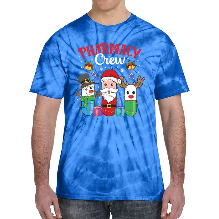 Funny Christmas Xmas Crew Pharmacy Technician Pharmacist Gift Tie-Dye T-Shirt