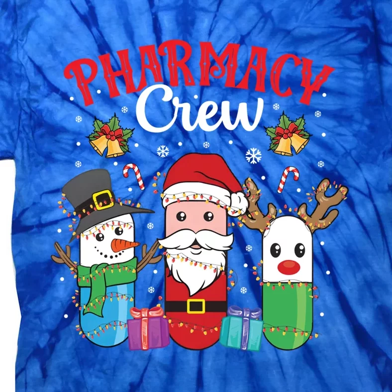 Funny Christmas Xmas Crew Pharmacy Technician Pharmacist Gift Tie-Dye T-Shirt