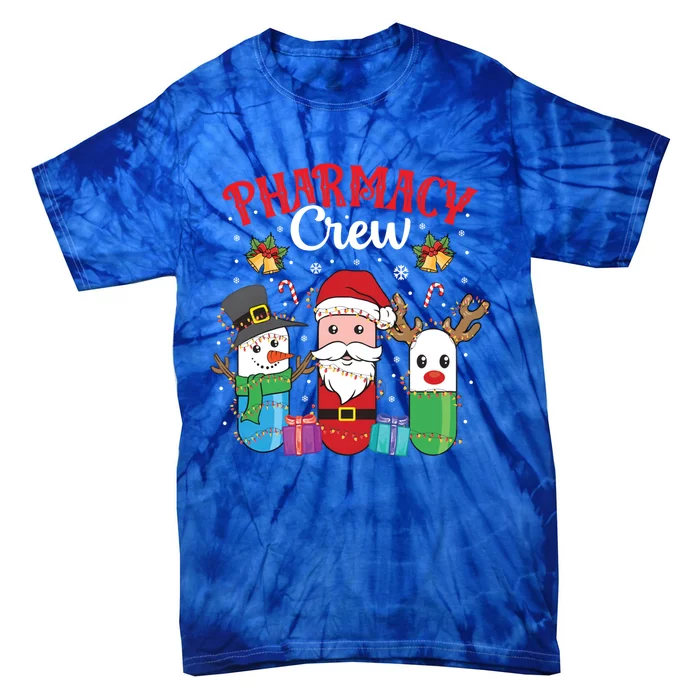 Funny Christmas Xmas Crew Pharmacy Technician Pharmacist Gift Tie-Dye T-Shirt