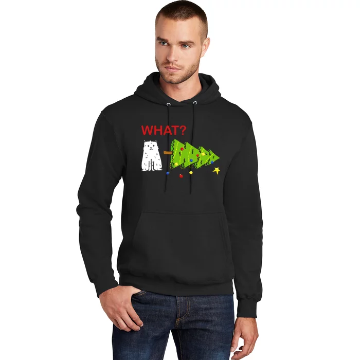 Funny Christmas XMas Cat What? Hoodie