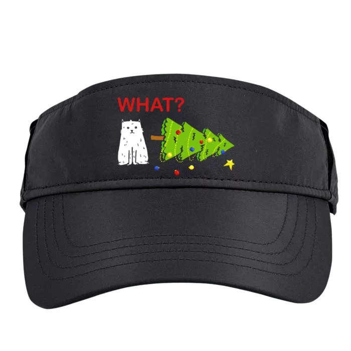 Funny Christmas XMas Cat What? Adult Drive Performance Visor