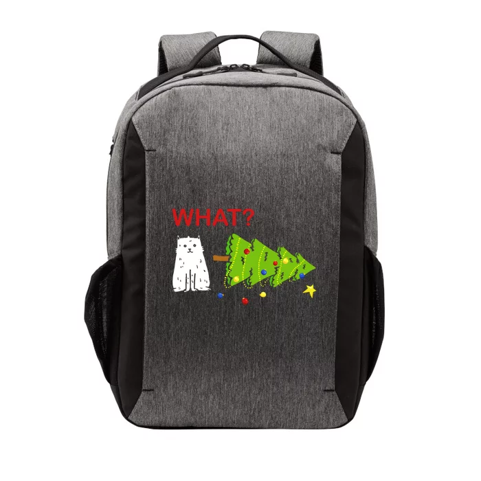 Funny Christmas XMas Cat What? Vector Backpack