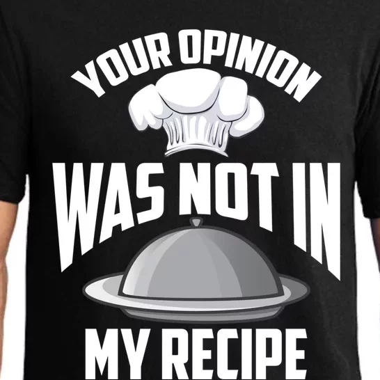 Funny Chef Your Opinion Recipe Cute Culinary Head Cook Gift Pajama Set