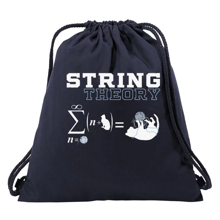 Funny Cat Yarn String Theory Drawstring Bag