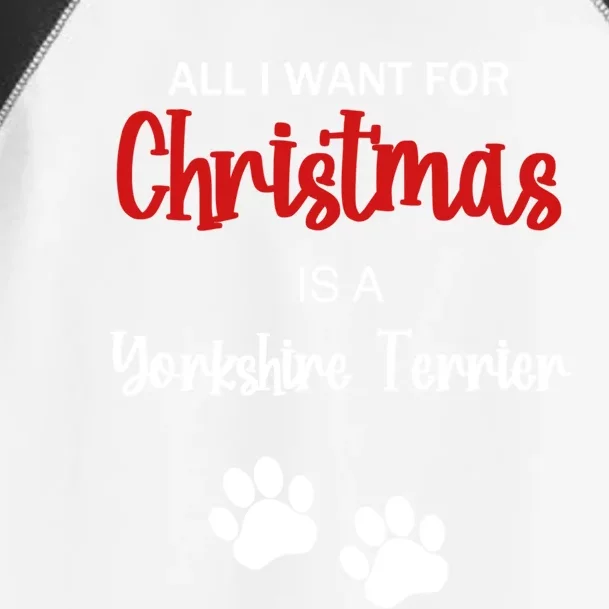 Funny Christmas Yorkshire Terrier Dog Gift Toddler Fine Jersey T-Shirt