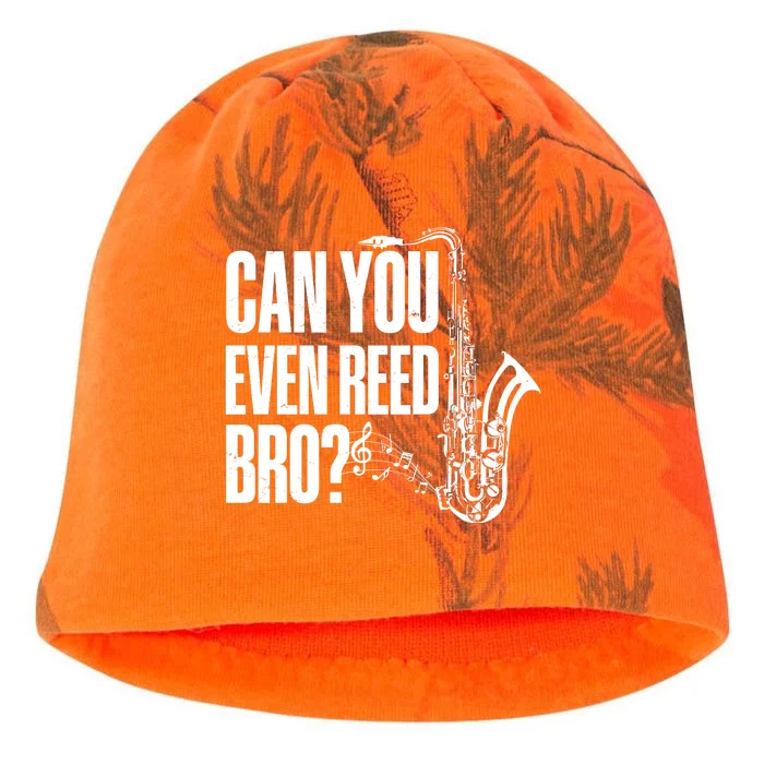 Funny Can You Even Reed Bro Saxophone Player Kati - Camo Knit Beanie