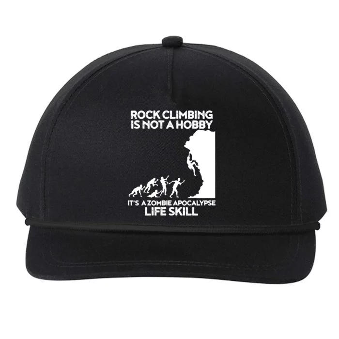 Funny Climbing Zombie Escape Rock Climber Tee Snapback Five-Panel Rope Hat