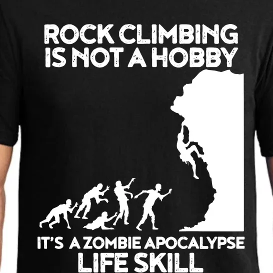 Funny Climbing Zombie Escape Rock Climber Tee Pajama Set