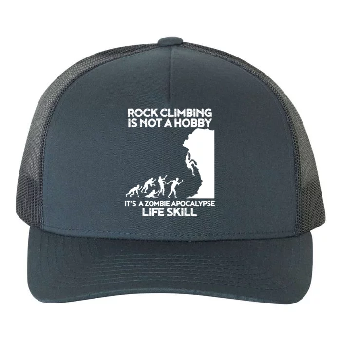 Funny Climbing Zombie Escape Rock Climber Tee Yupoong Adult 5-Panel Trucker Hat