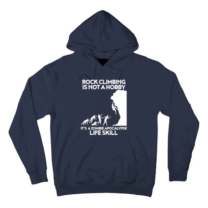 Funny Climbing Zombie Escape Rock Climber Tee Tall Hoodie