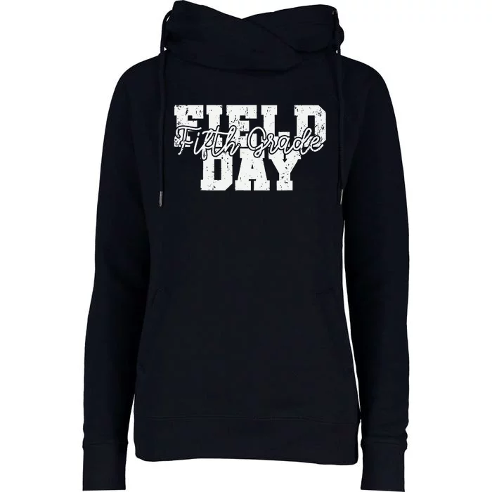 Field Day 2024 Fifth Grade School Teacher Orange Womens Funnel Neck Pullover Hood