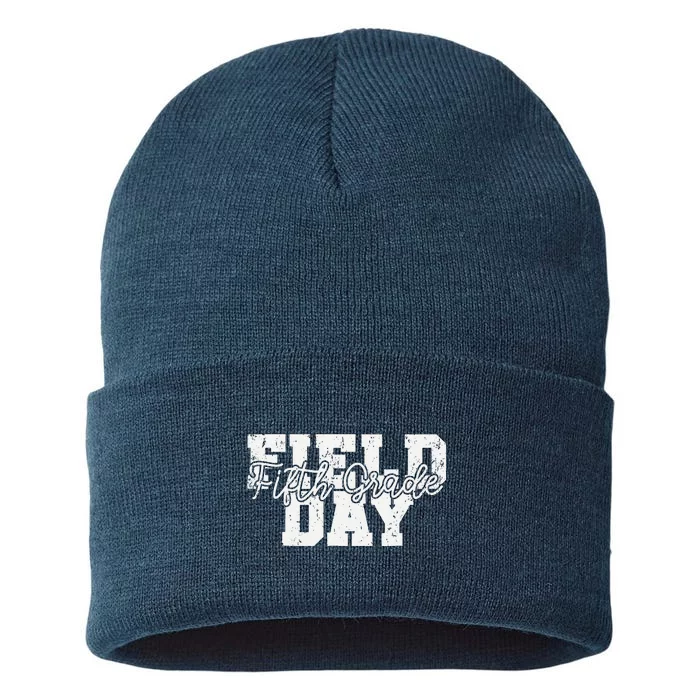 Field Day 2024 Fifth Grade School Teacher Orange Sustainable Knit Beanie