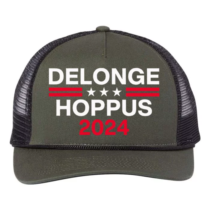 Funny Delongehoppus 2024 For President Retro Rope Trucker Hat Cap