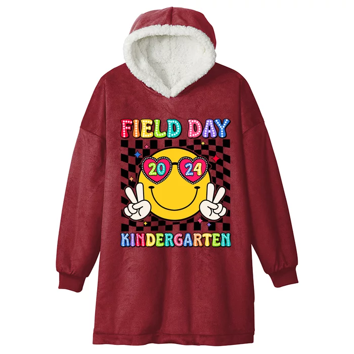 Field Day 2024 Kindergarten Fun Day Sunglasses Field Trip Hooded Wearable Blanket