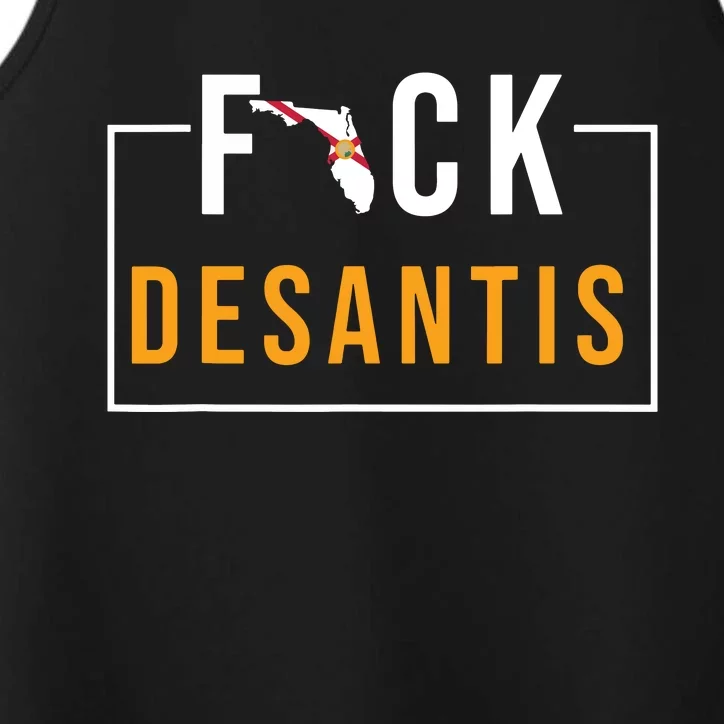 F Desantis 2024 Florida Flag Anti Ron Desantis 2024 Sucks Performance Tank