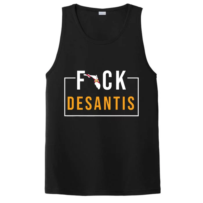 F Desantis 2024 Florida Flag Anti Ron Desantis 2024 Sucks Performance Tank