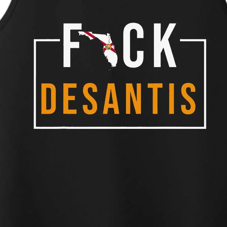 F Desantis 2024 florida flag Anti Ron Desantis 2024 Sucks Performance Tank