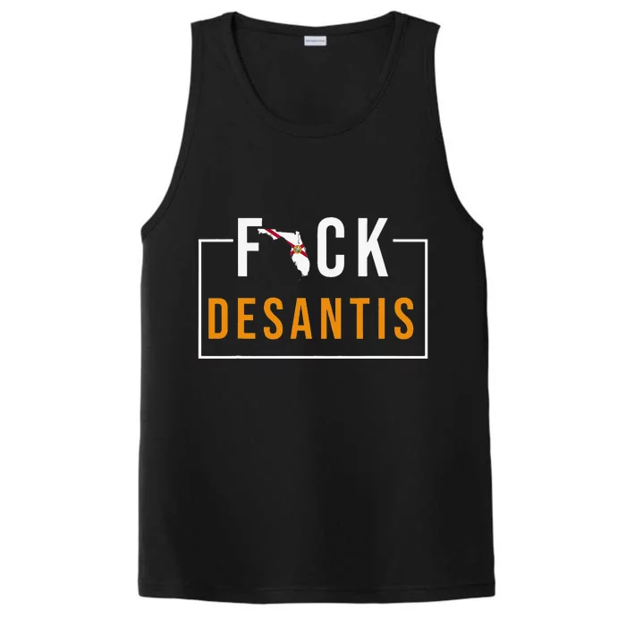 F Desantis 2024 florida flag Anti Ron Desantis 2024 Sucks Performance Tank