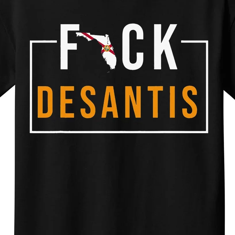 F Desantis 2024 florida flag Anti Ron Desantis 2024 Sucks Kids T-Shirt