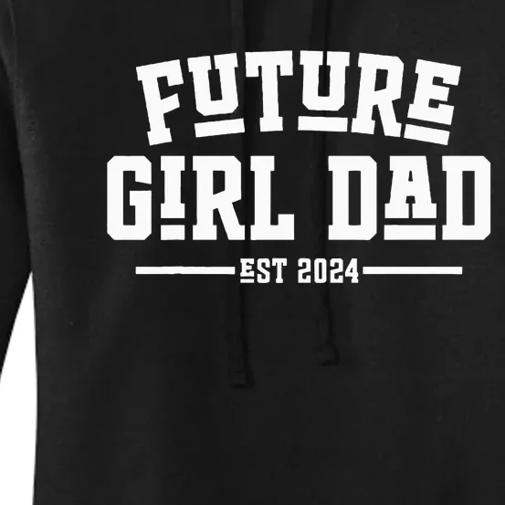 Future Dad 2024 First Time Daddy Gifts Women's Pullover Hoodie