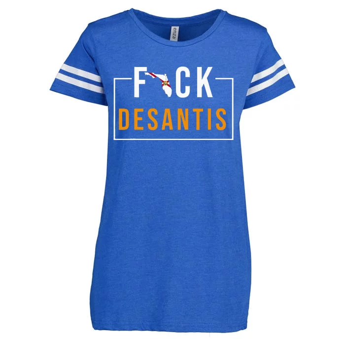 F Desantis 2024 Florida Flag Anti Ron Desantis 2024 Sucks Enza Ladies Jersey Football T-Shirt