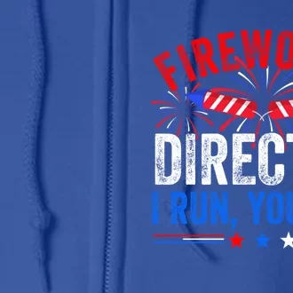 Firework Director 4th Of July Celebration American Flag Gift Full Zip Hoodie