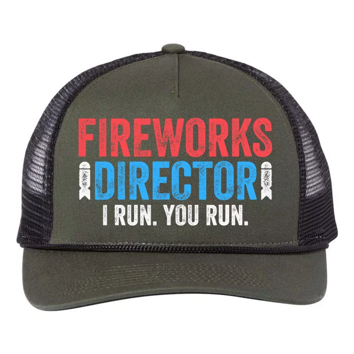 Fireworks Director 4th of July Retro Rope Trucker Hat Cap