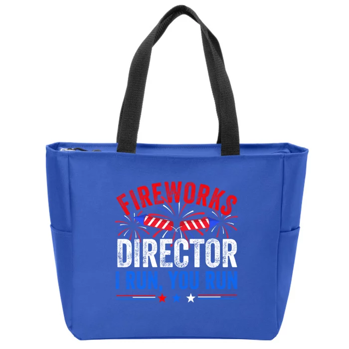 Firework Director 4th Of July Celebration American Flag Cool Gift Zip Tote Bag