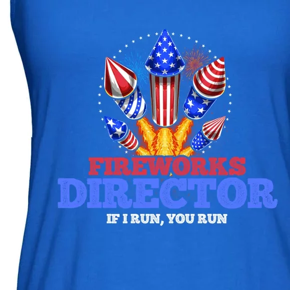 Fireworks Director 4th Of July Pyrotechnician Gift Ladies Essential Flowy Tank