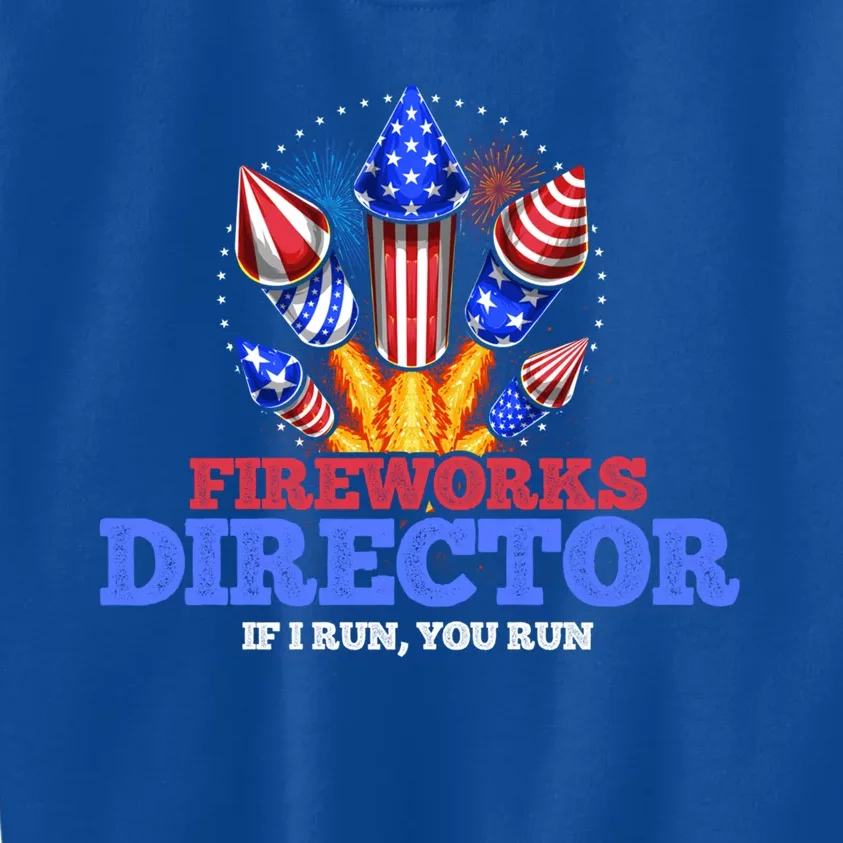 Fireworks Director 4th Of July Pyrotechnician Gift Kids Sweatshirt