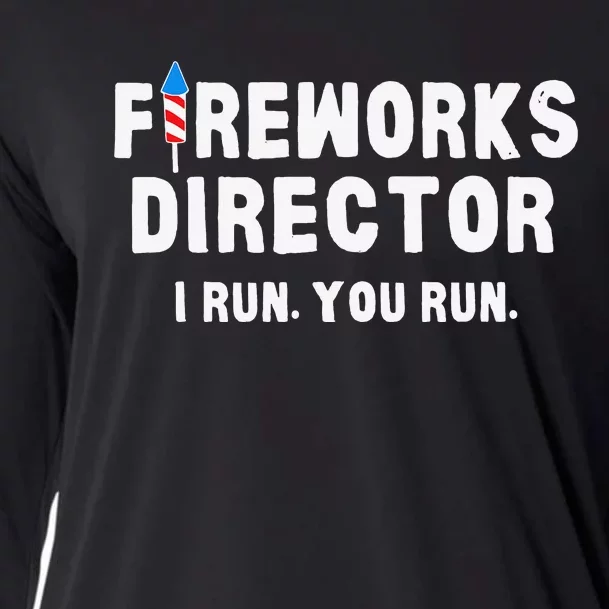 Fireworks Director 4th of July US Patriotic Pride Cooling Performance Long Sleeve Crew