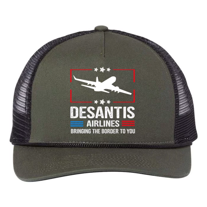 Funny Desantis Airlines Retro Rope Trucker Hat Cap