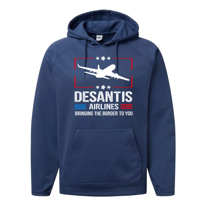 Funny Desantis Airlines Performance Fleece Hoodie