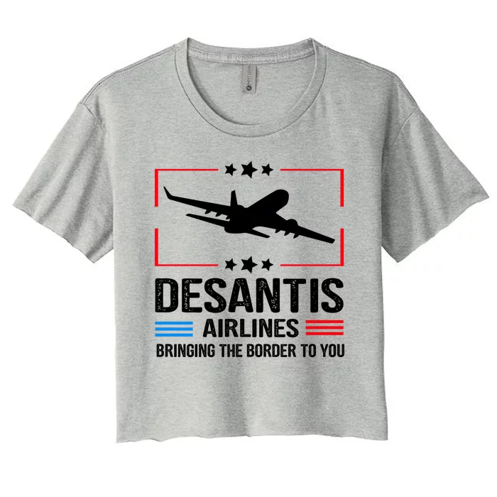 Funny Desantis Airlines Women's Crop Top Tee