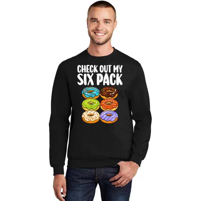 Funny Donut Art For Doughnut Lover Gym Six Pack Sweatshirt