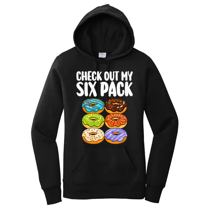 Funny Donut Art For Doughnut Lover Gym Six Pack Women's Pullover Hoodie