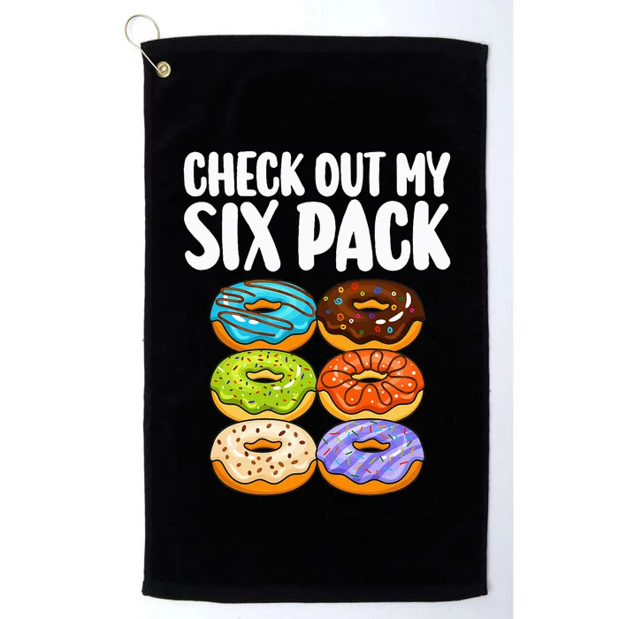 Funny Donut Art For Doughnut Lover Gym Six Pack Platinum Collection Golf Towel