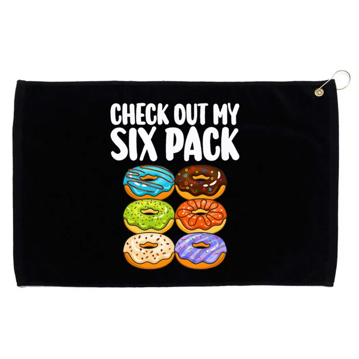 Funny Donut Art For Doughnut Lover Gym Six Pack Grommeted Golf Towel