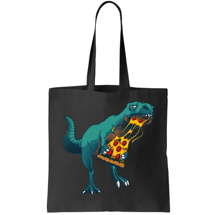 Funny Dinosaur Art For  Dinosaur Pizza Slice Lover Tote Bag