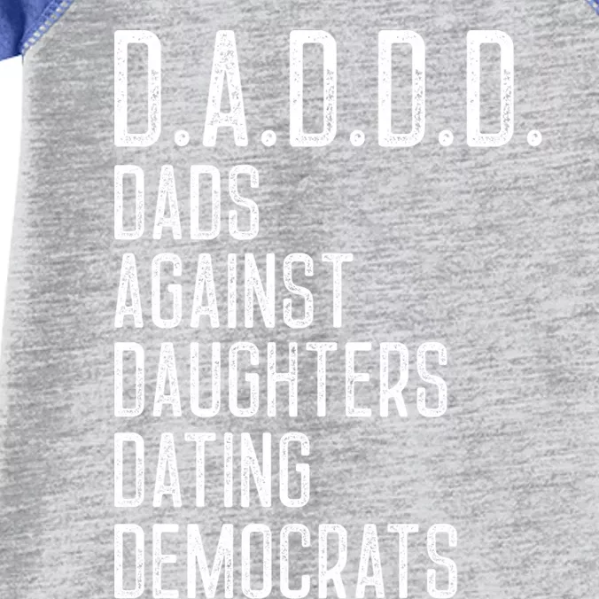 Funny D A D D D Dads Against Daughters Dating Democrats Great Gift Infant Baby Jersey Bodysuit