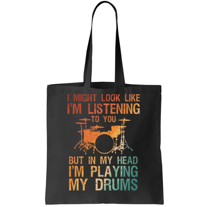 Funny Drummer Art For Drum Player Percussion Lover Tote Bag