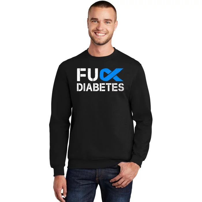 Fuck Diabetes Awareness Ribbon Type 1 One Two 2 T1D Sweatshirt