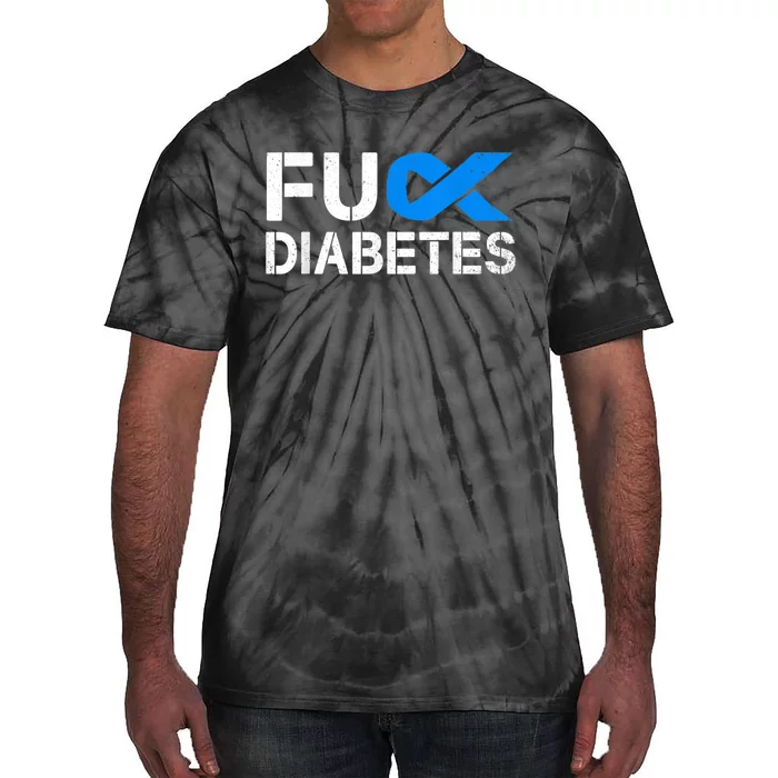 Fuck Diabetes Awareness Ribbon Type 1 One Two 2 T1D Tie-Dye T-Shirt