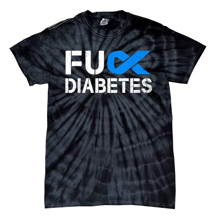 Fuck Diabetes Awareness Ribbon Type 1 One Two 2 T1D Tie-Dye T-Shirt