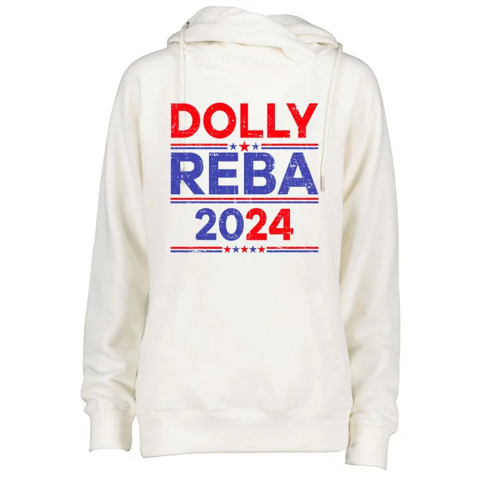 Funny Dolly And Reba 2024 Design Womens Funnel Neck Pullover Hood